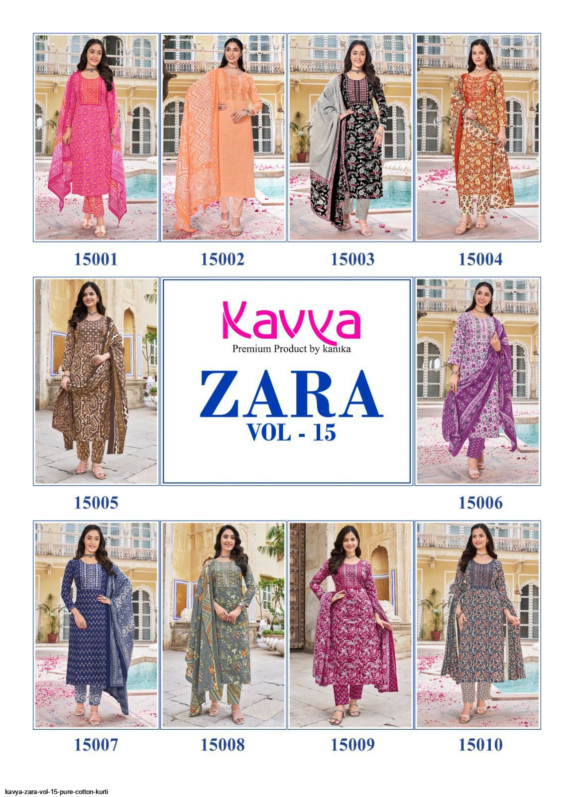 KAVYA ZARA vol 15 PURE COTTON KURTI