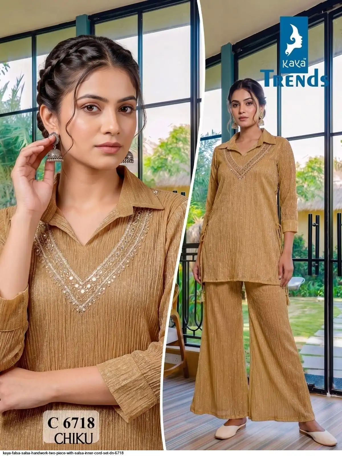 KAYA FALSA SALSA HANDWORK TWO PIECE WITH SALSA INNER CORD SET DN 6718 A