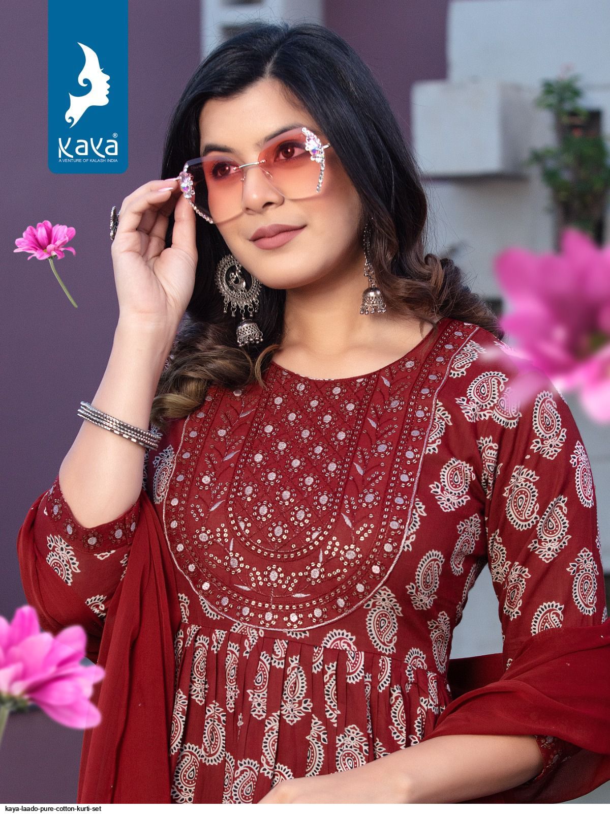 KAYA LAADO PURE COTTON KURTI SET