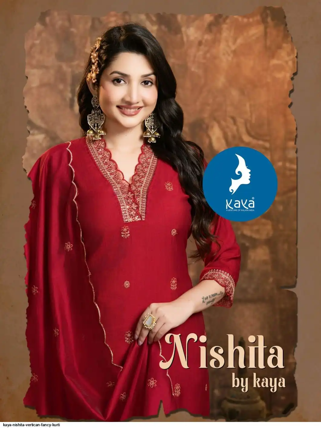 KAYA NISHITA VERTICAN FANCY KURTI
