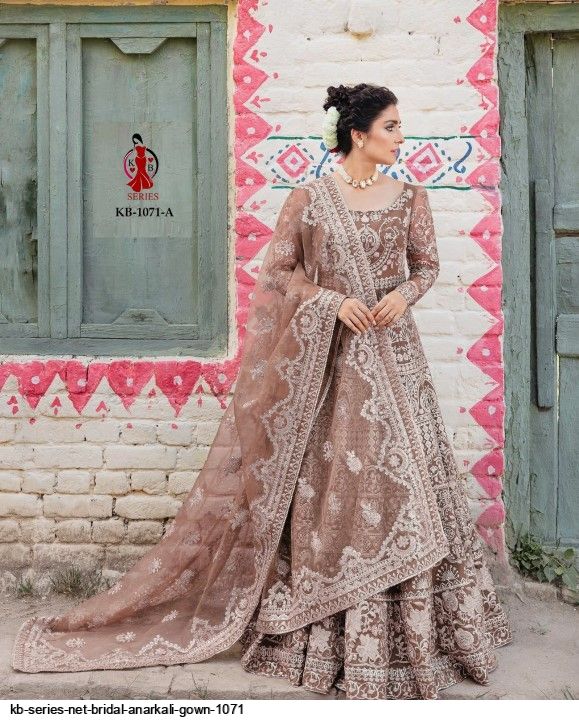 High low Bridal Anarkali gown – Ricco India