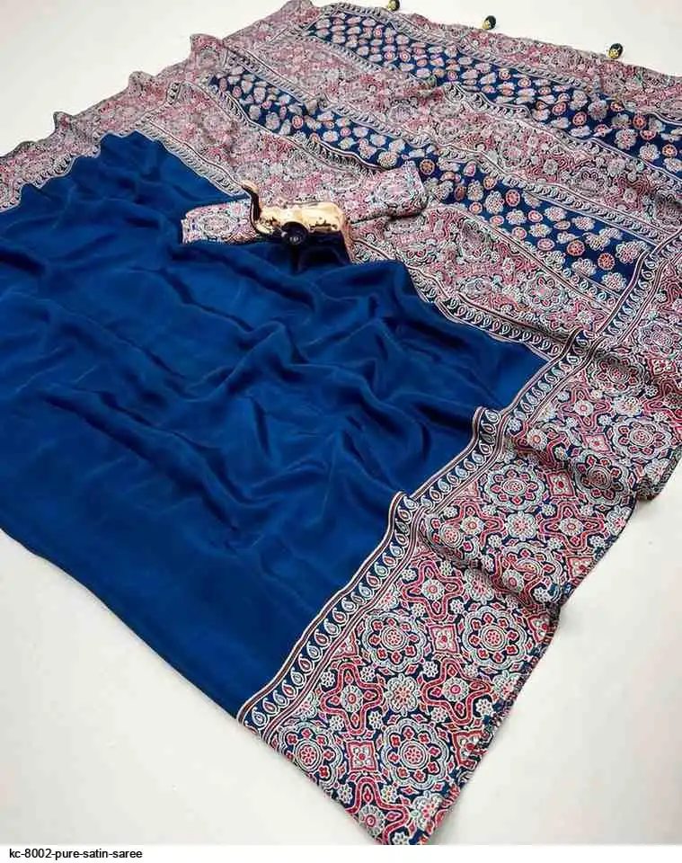 KC 8002 PURE SATIN SAREE