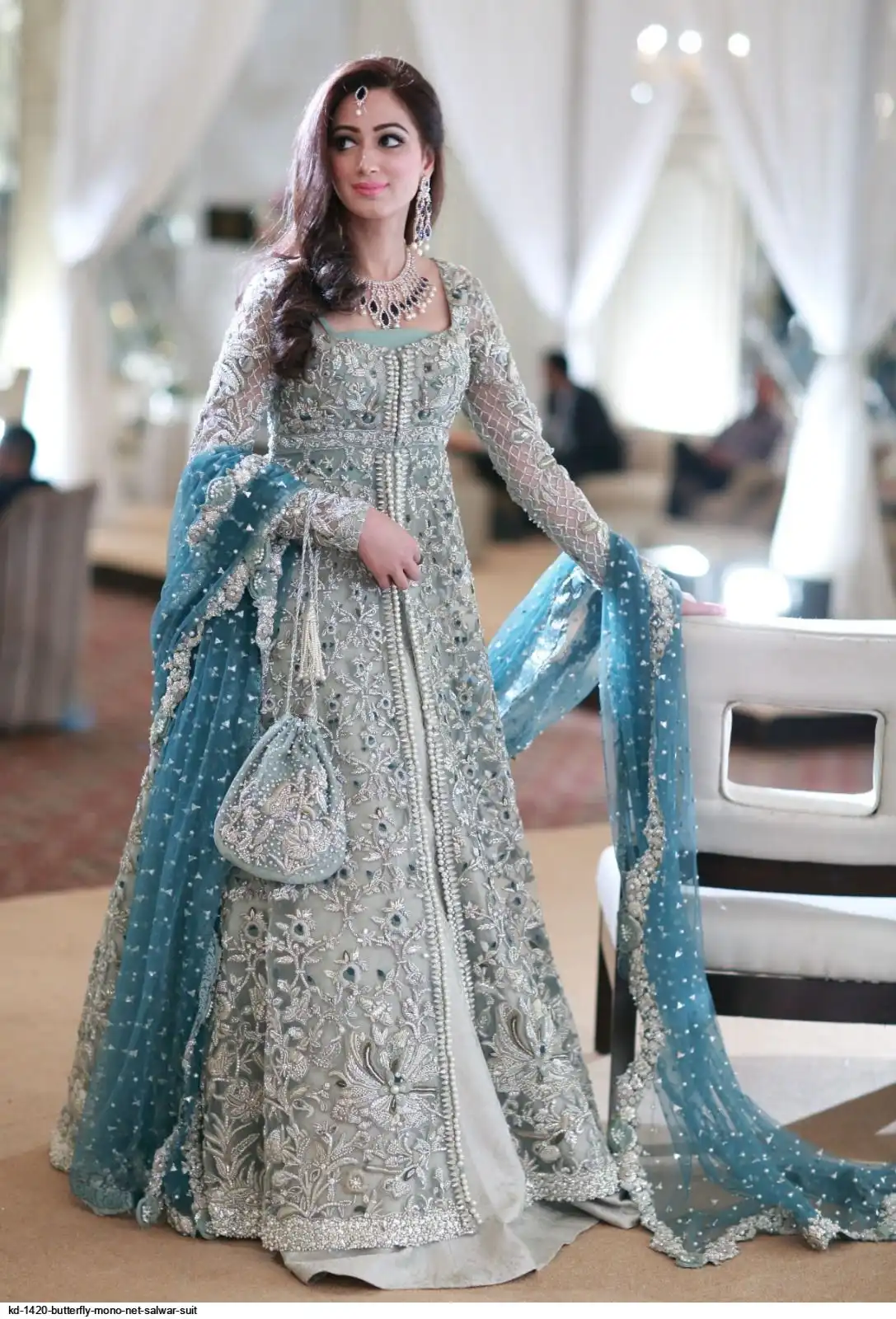 KD 1420 BUTTERFLY MONO NET SALWAR SUIT