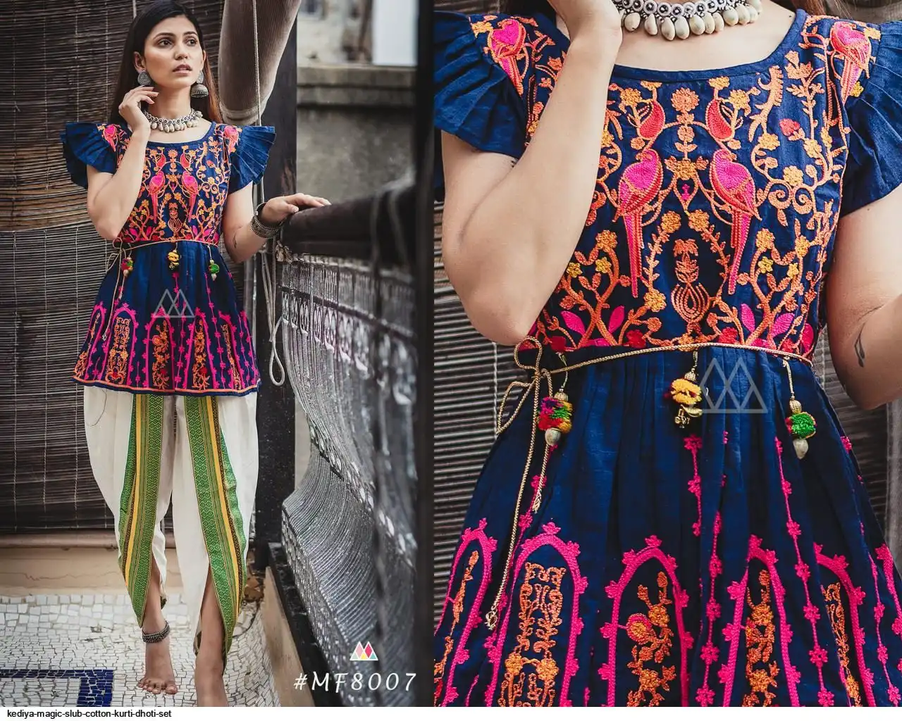 KEDIYA MAGIC SLUB COTTON KURTI DHOTI SET B