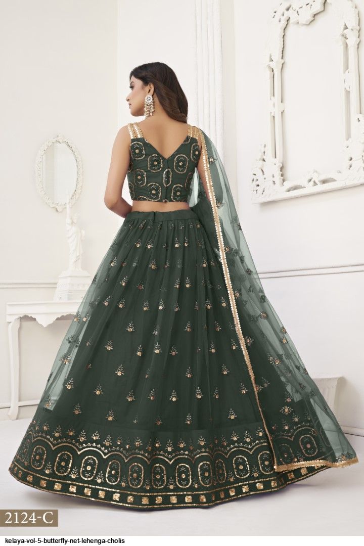KELAYA VOL 5 BUTTERFLY NET LEHENGA CHOLIS