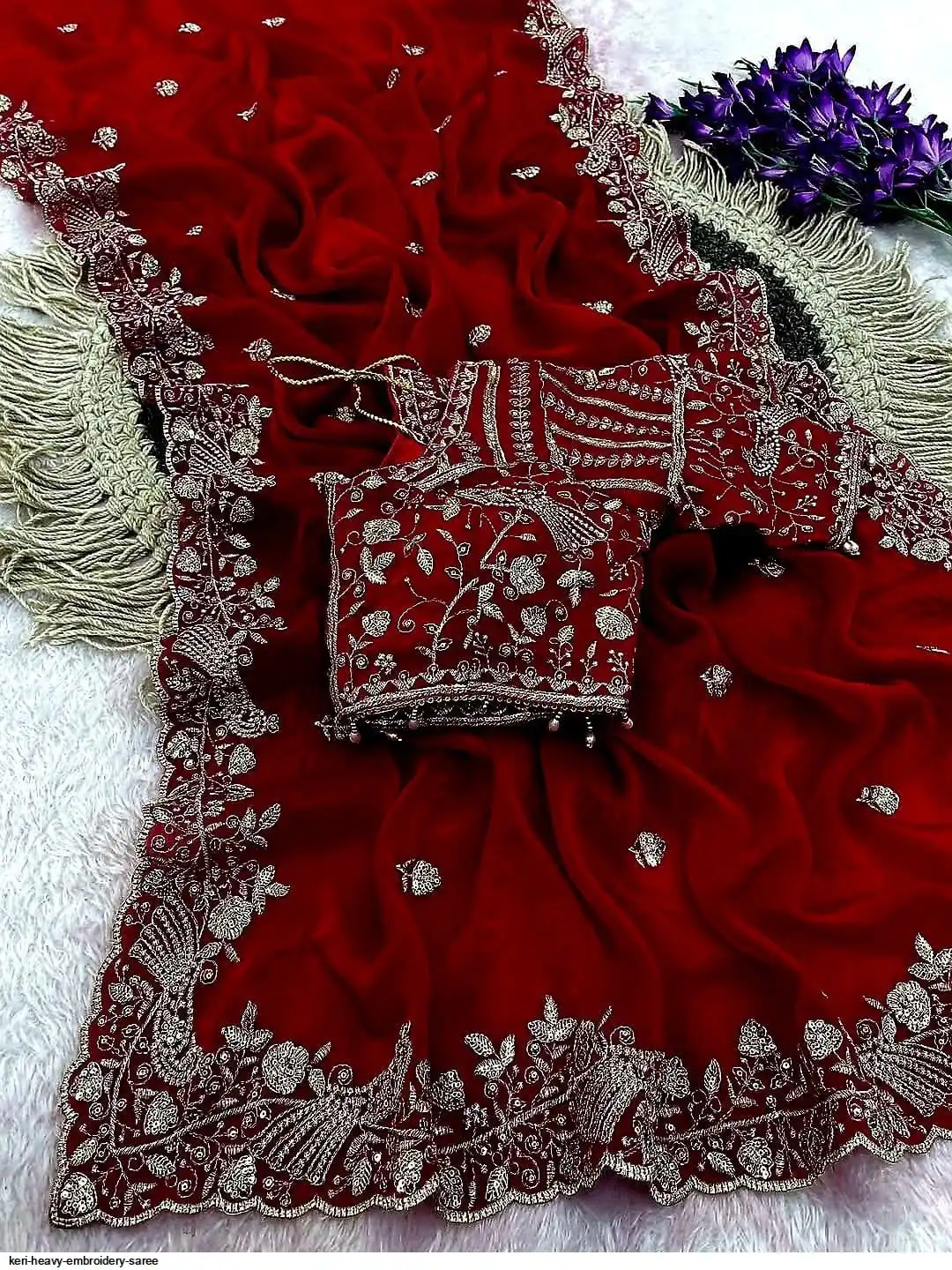 KERI HEAVY EMBROIDERY SAREE 1