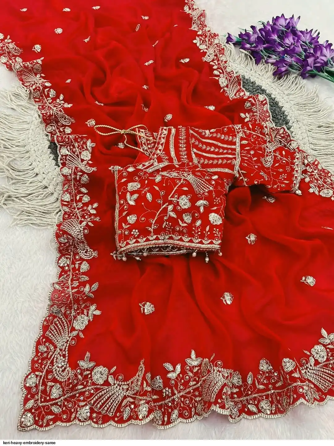 KERI HEAVY EMBROIDERY SAREE 2