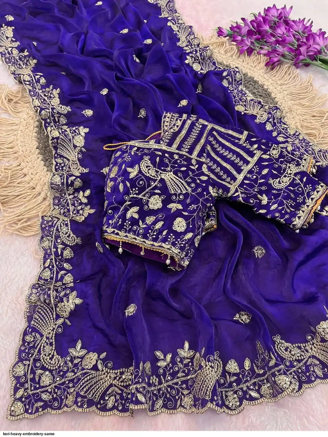 KERI HEAVY EMBROIDERY SAREE 5