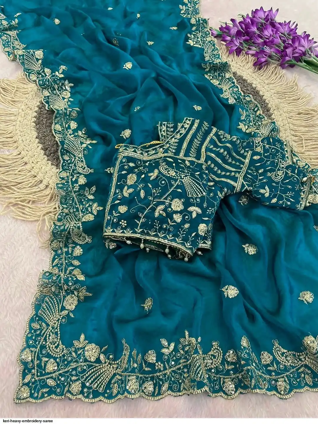 KERI HEAVY EMBROIDERY SAREE 4