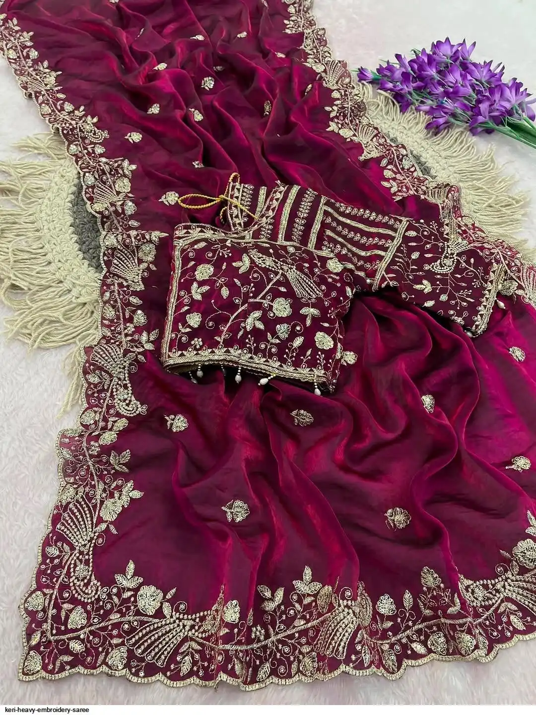 KERI HEAVY EMBROIDERY SAREE 6