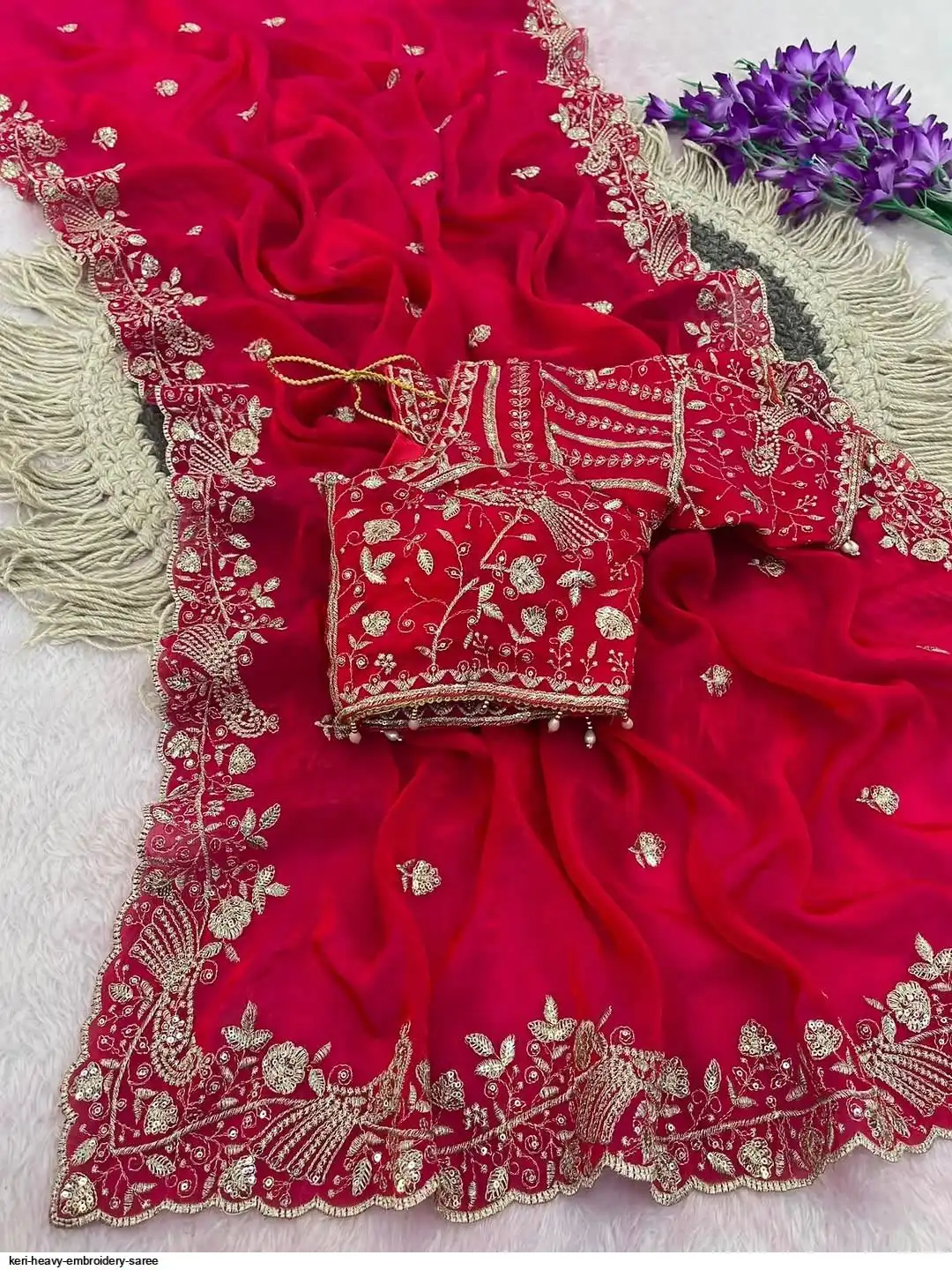KERI HEAVY EMBROIDERY SAREE 7