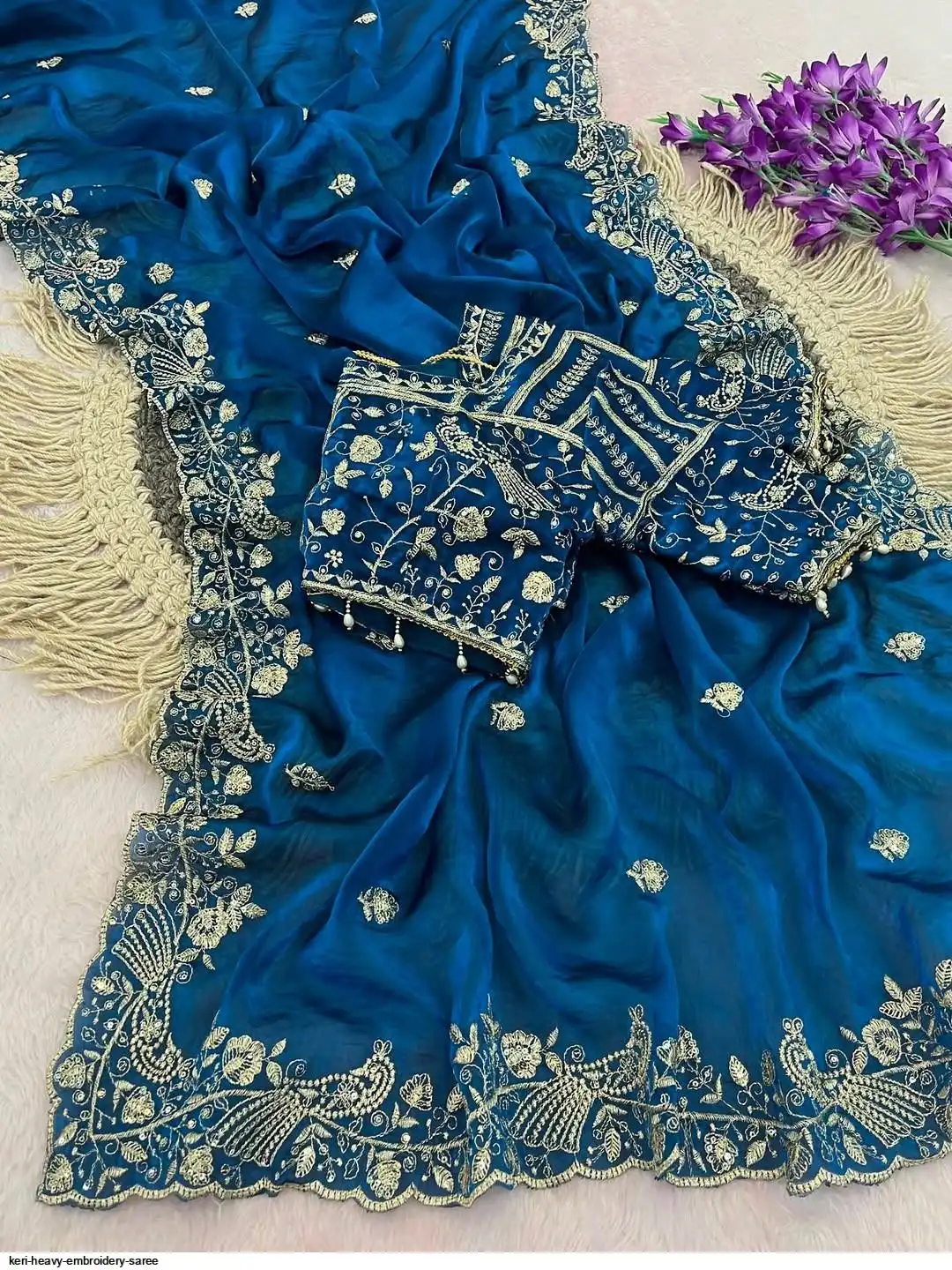 KERI HEAVY EMBROIDERY SAREE 8