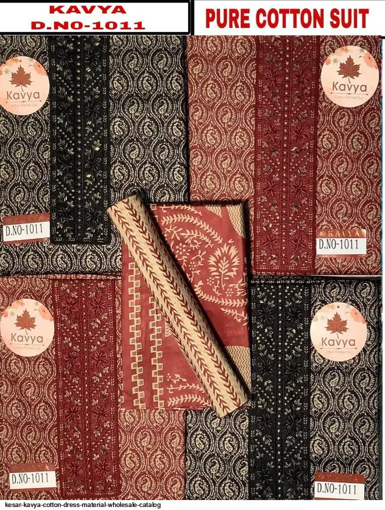 KESAR KAVYA COTTON DRESS MATERIAL WHOLESALE CATALOG