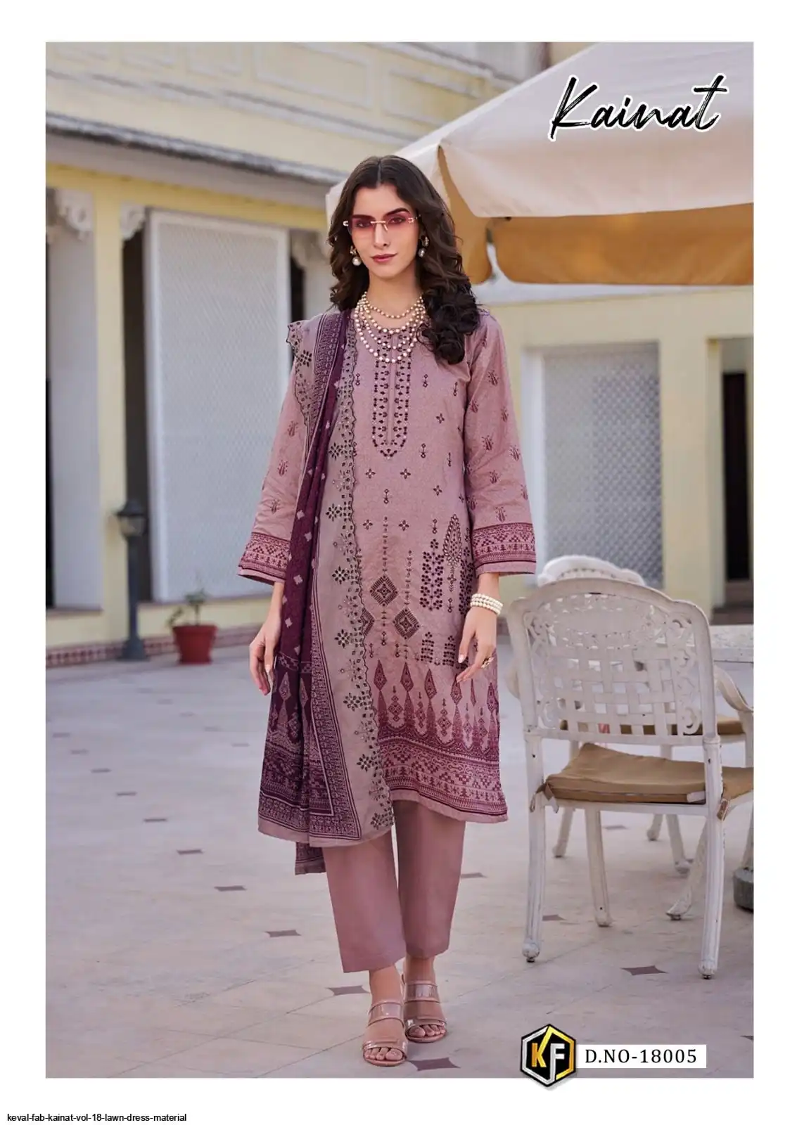 Keval FAB Kainat Vol-18 LAWN DRESS MATERIAL