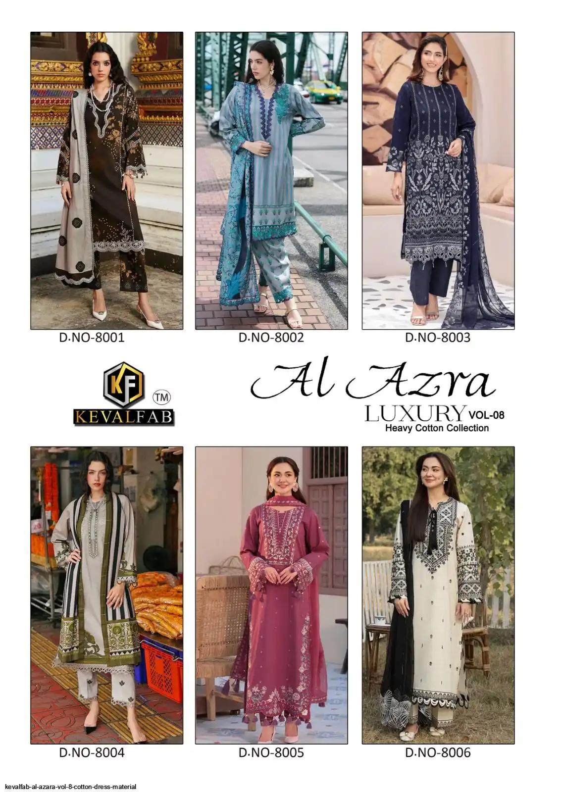 KEVALFAB AL AZARA VOL 8 COTTON DRESS MATERIAL