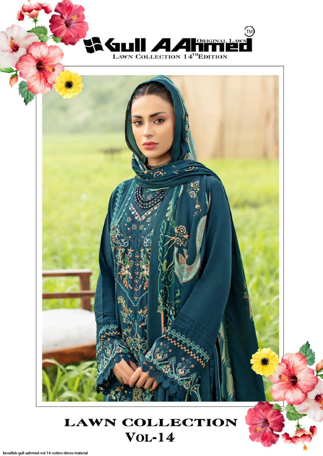 KEVALFAB GULL AAHMED VOL 14 COTTON DRESS MATERIAL