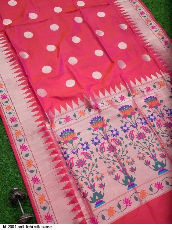 KF 2001 SOFT LICHI SILK SAREE