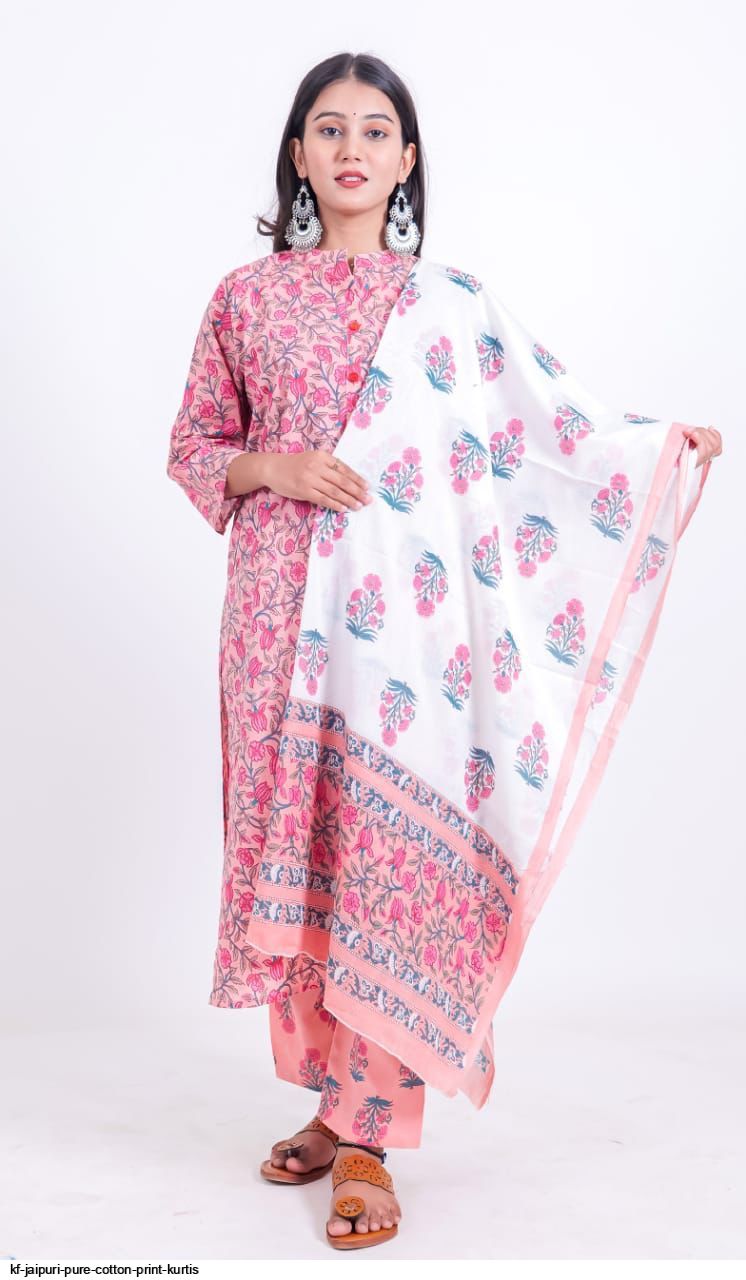 KF JAIPURI Pure COTTON PRINT KURTIS