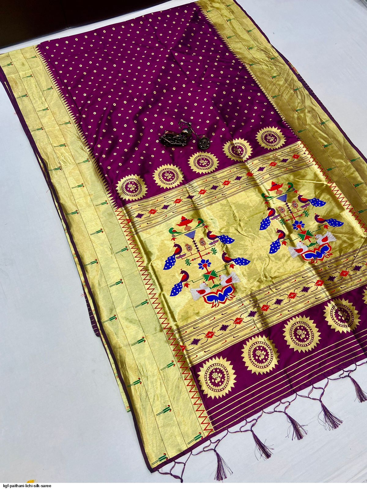 KGF PAITHANI LICHI SILK SAREE I