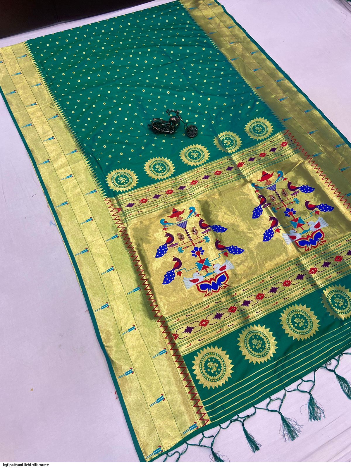KGF PAITHANI LICHI SILK SAREE H