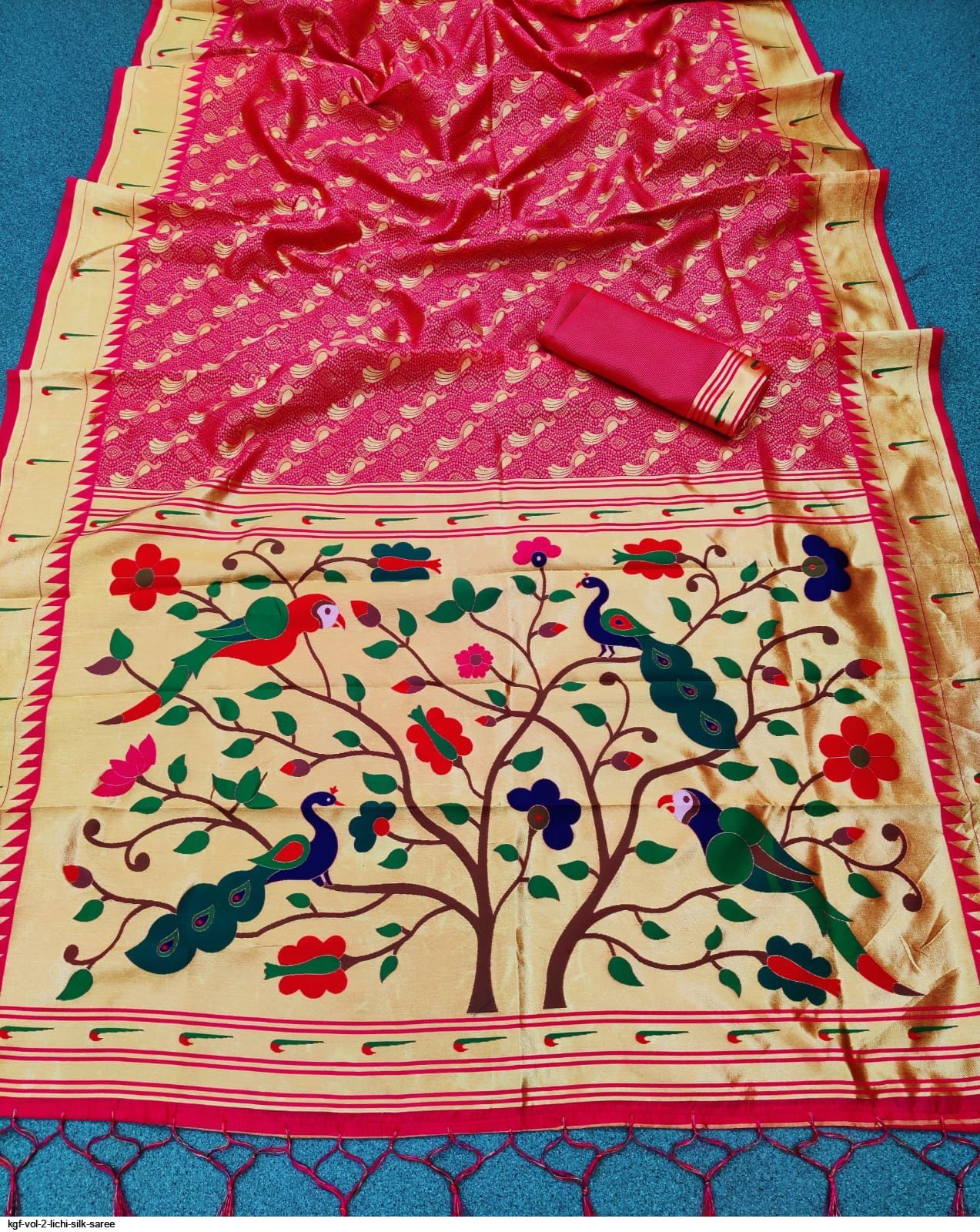 KGF VOL 2 LICHI SILK SAREE A