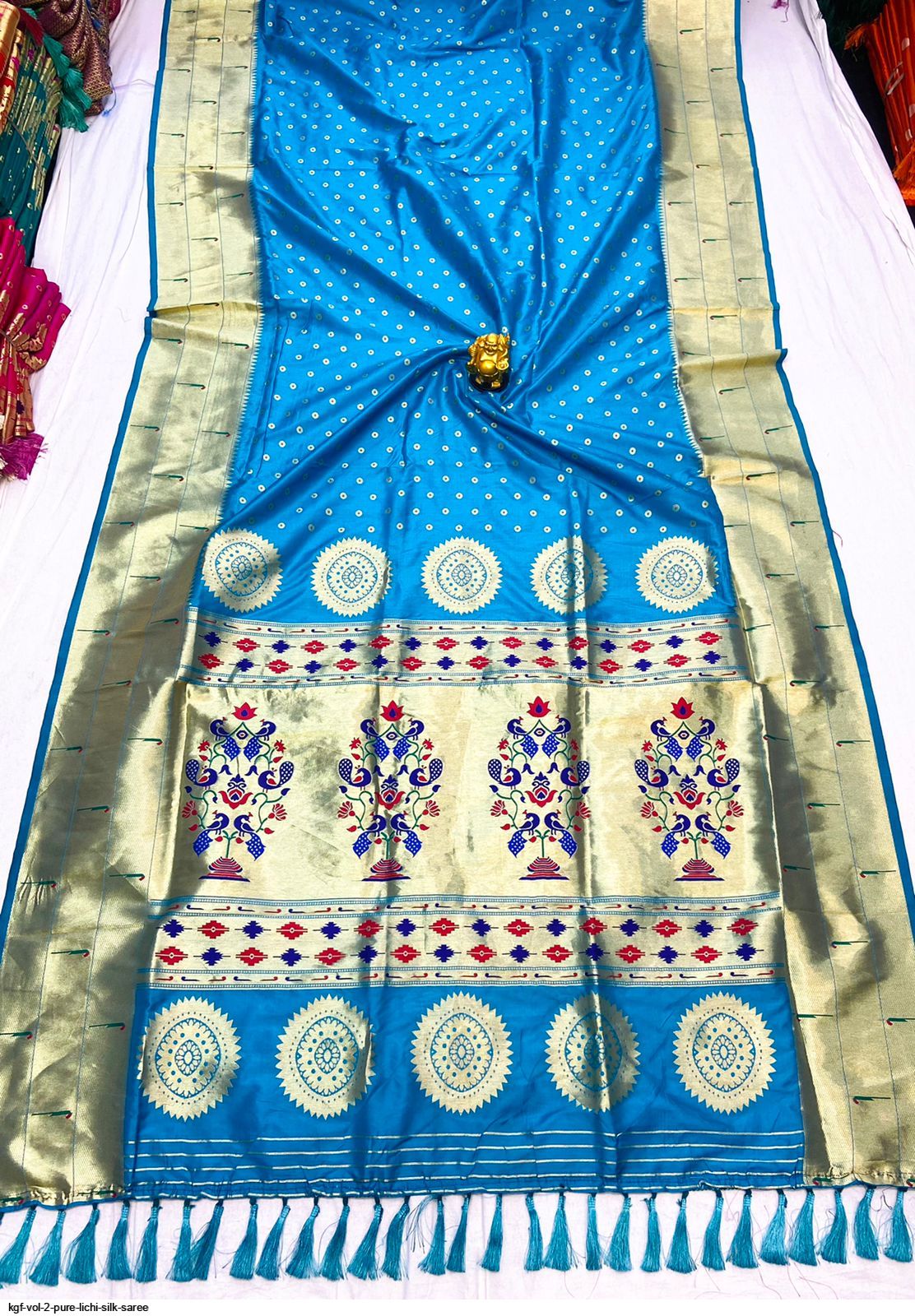 KGF VOL 2 PURE LICHI SILK SAREE D