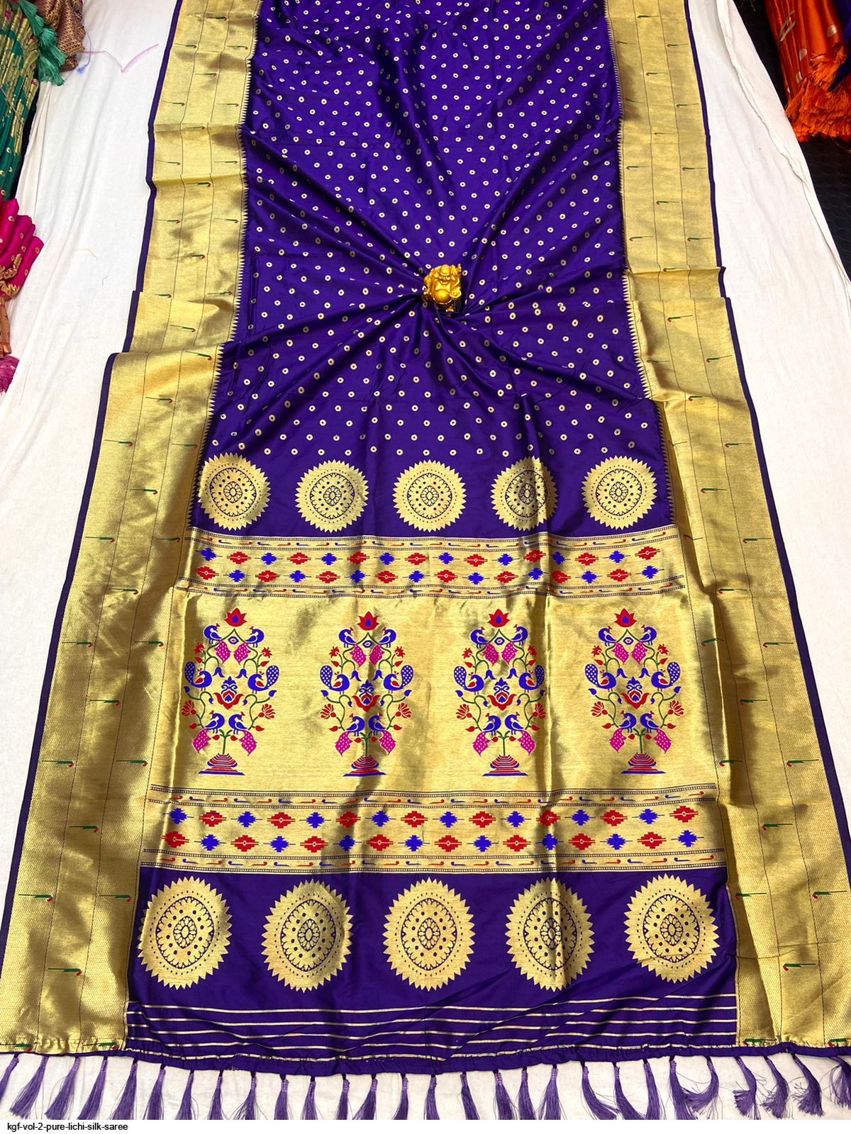 KGF VOL 2 PURE LICHI SILK SAREE J