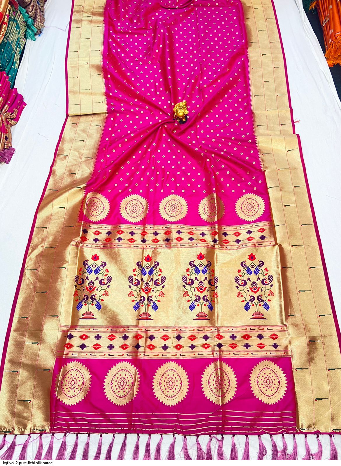 KGF VOL 2 PURE LICHI SILK SAREE F