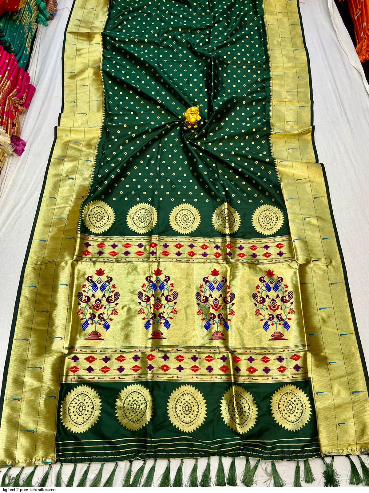 KGF VOL 2 PURE LICHI SILK SAREE K