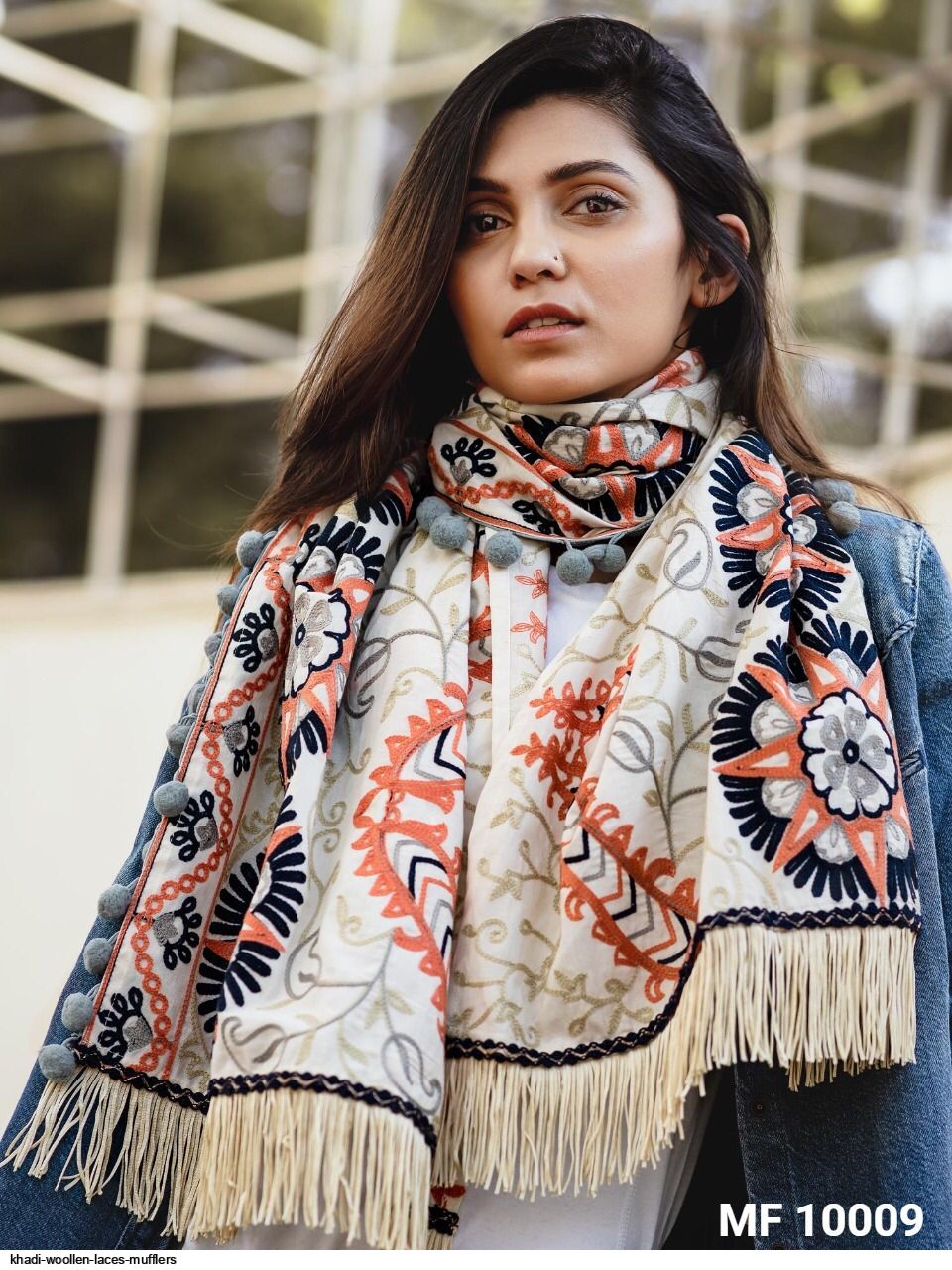 khadi woollen laces Mufflers