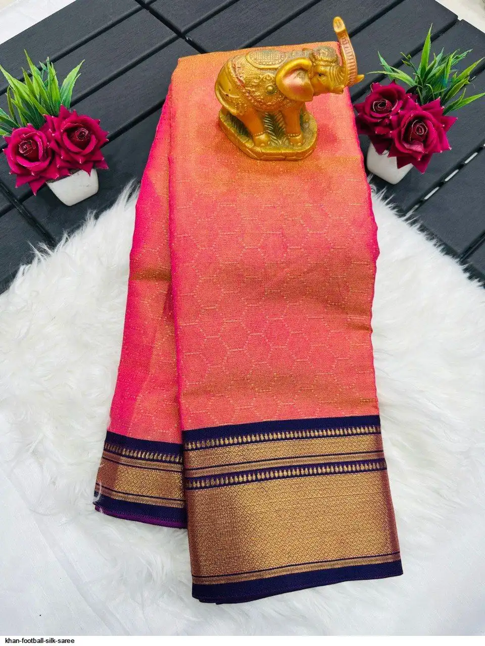 KHAN FOOTBALL SILK SAREE