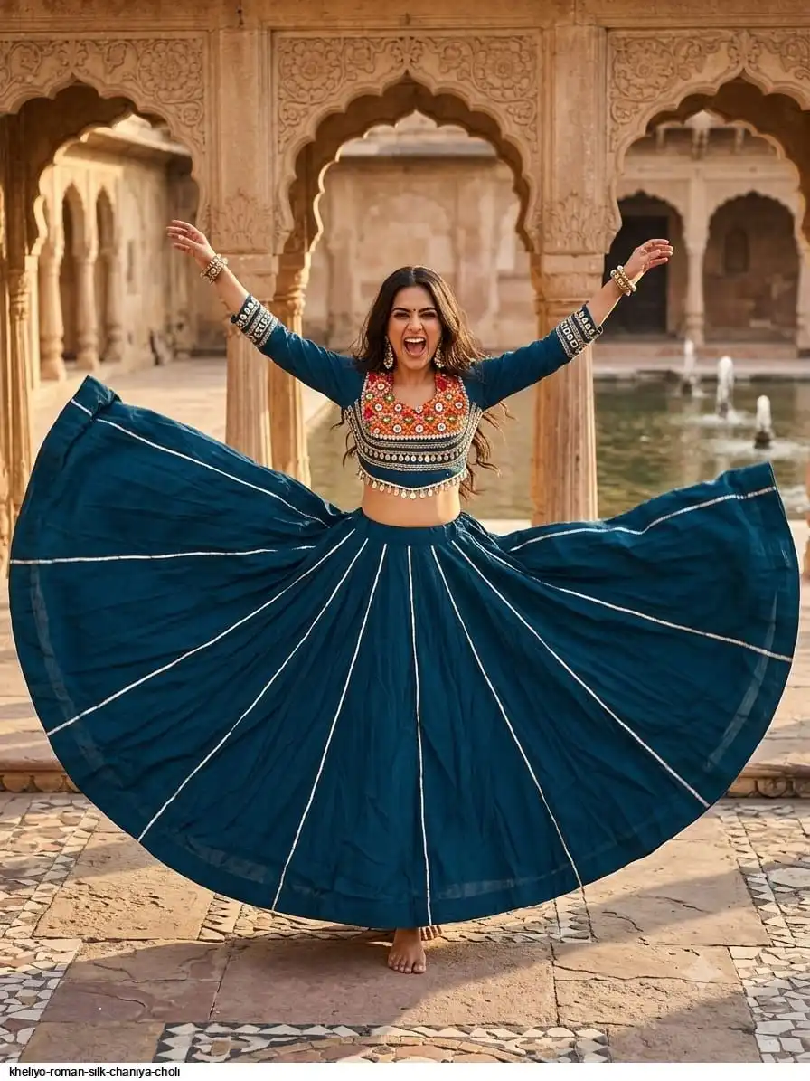 KHELIYO ROMAN SILK CHANIYA CHOLI 2