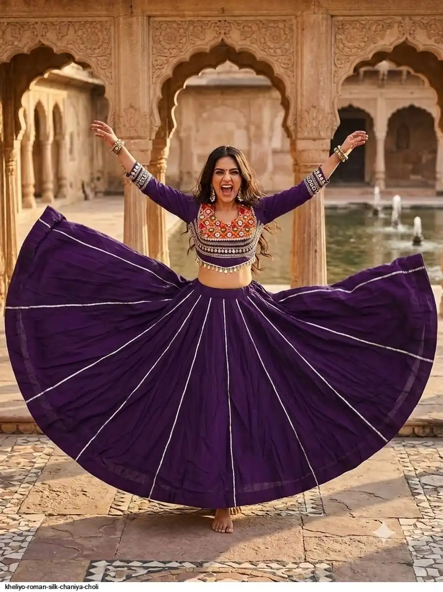 KHELIYO ROMAN SILK CHANIYA CHOLI 6