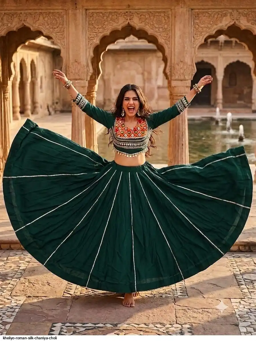 KHELIYO ROMAN SILK CHANIYA CHOLI 4