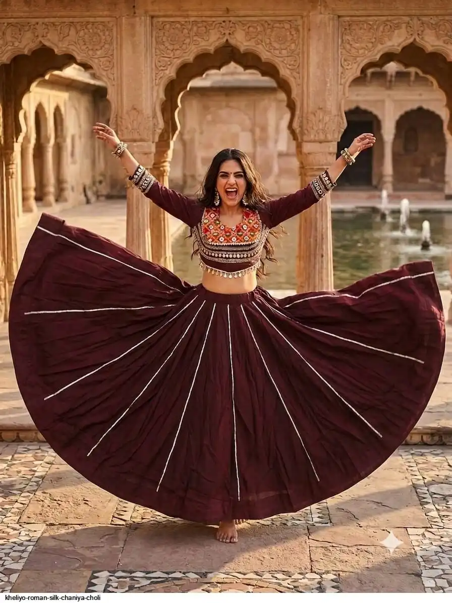 KHELIYO ROMAN SILK CHANIYA CHOLI 7