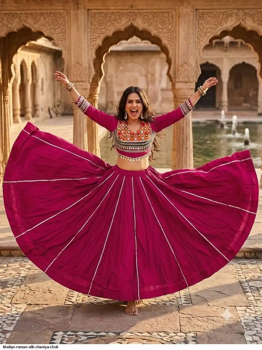 KHELIYO ROMAN SILK CHANIYA CHOLI 5