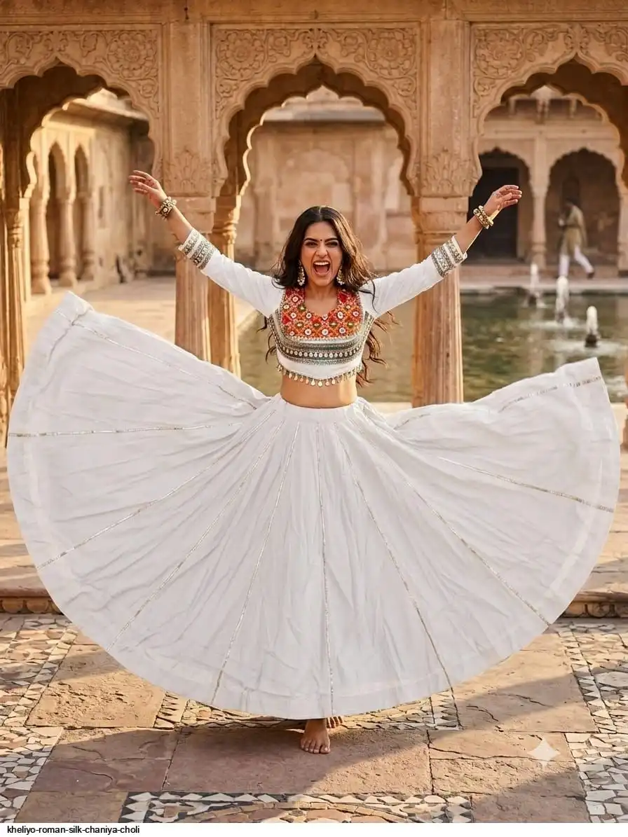 KHELIYO ROMAN SILK CHANIYA CHOLI 8
