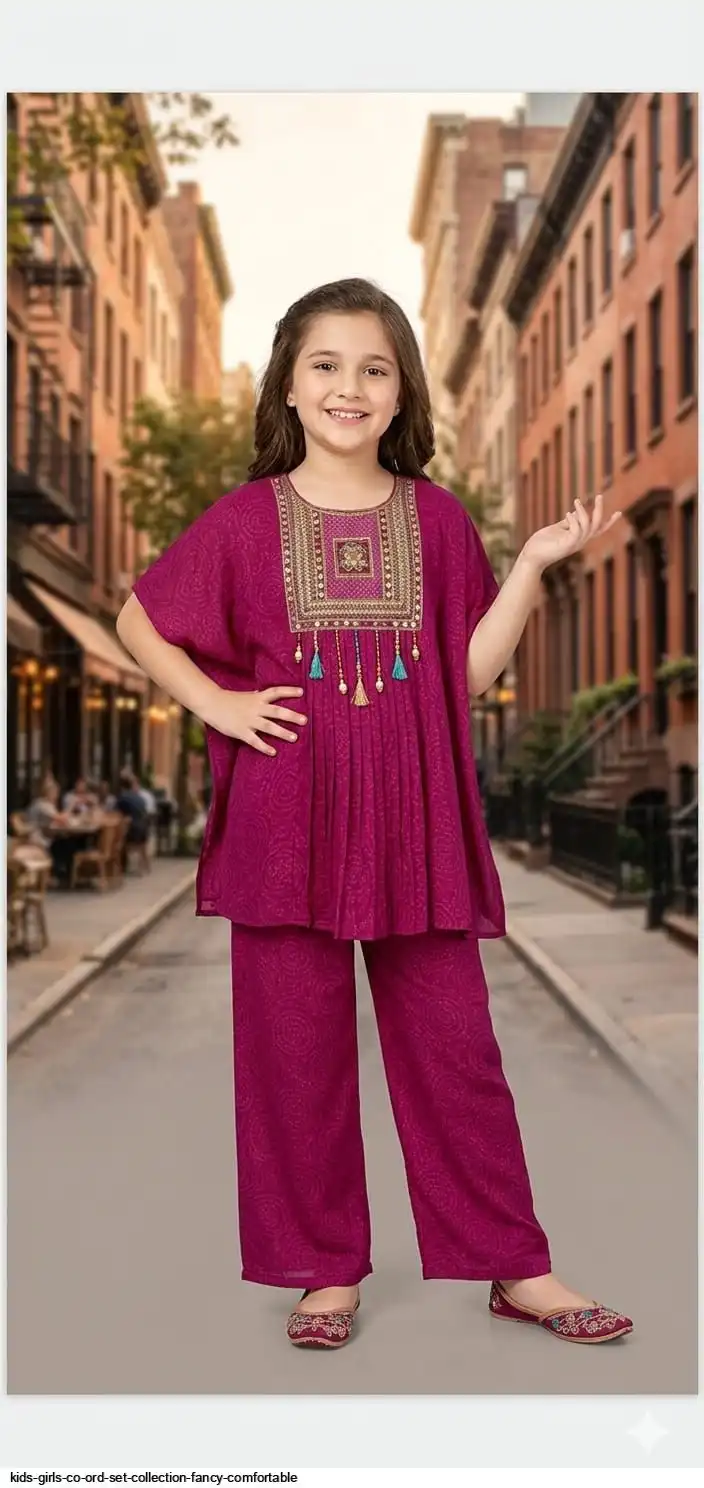 KIDS GIRLS CO ORD SET COLLECTION FANCY COMFORTABLE B