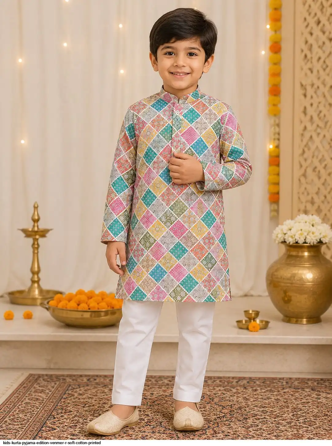 KIDS KURTA PYJAMA EDITION VENMER R SOFT COTTON PRINTED 3