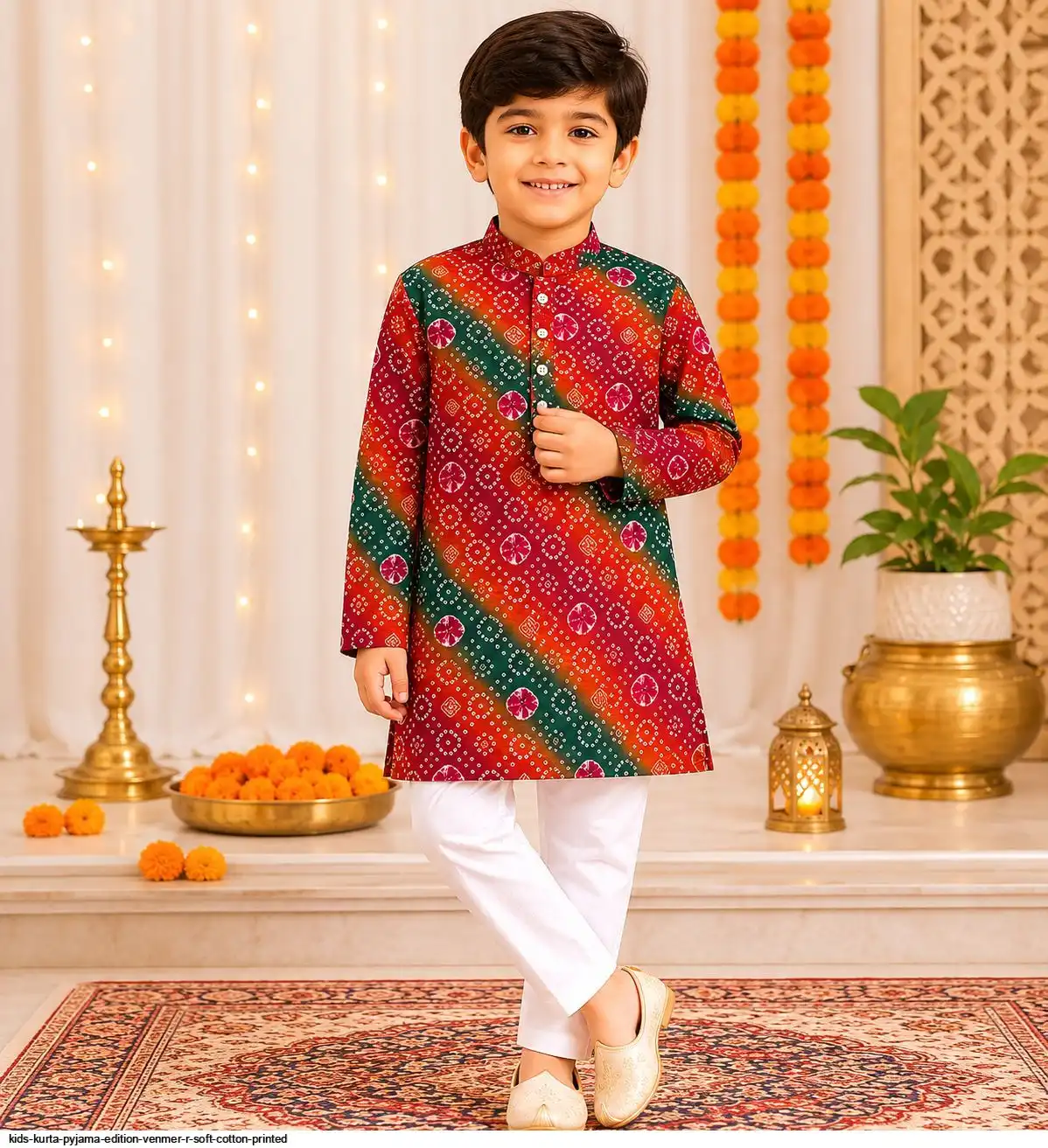 KIDS KURTA PYJAMA EDITION VENMER R SOFT COTTON PRINTED 7
