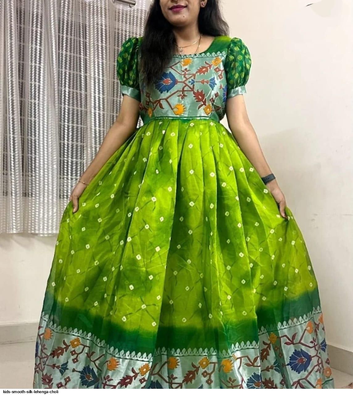KIDS SMOOTH SILK LEHENGA CHOLI D