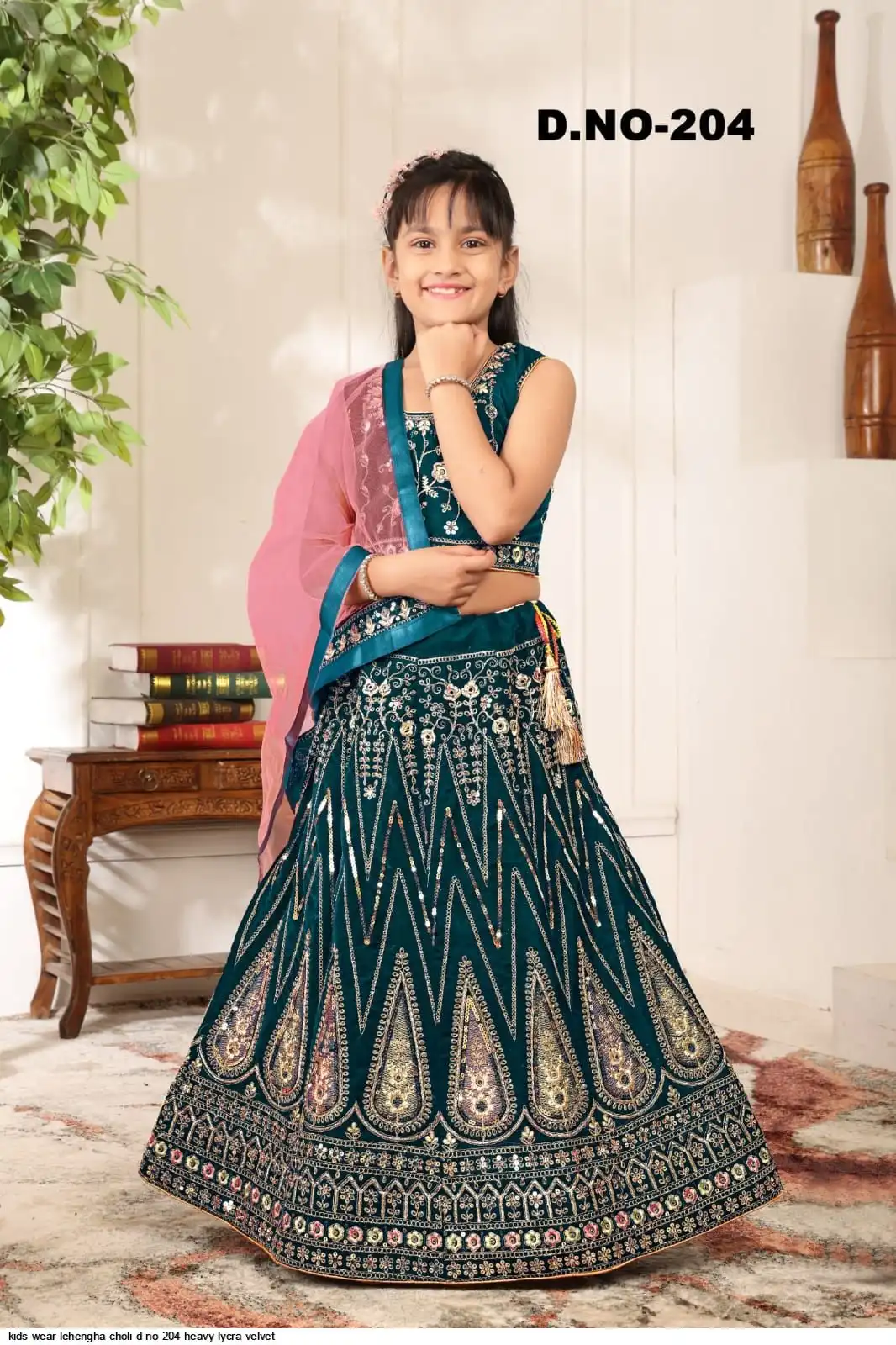 Kids Wear Lehengha Choli D NO 204 Heavy Lycra Velvet