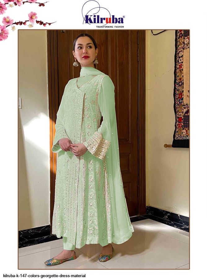 KILRUBA-K-147 Colors GEORGETTE DRESS MATERIAL