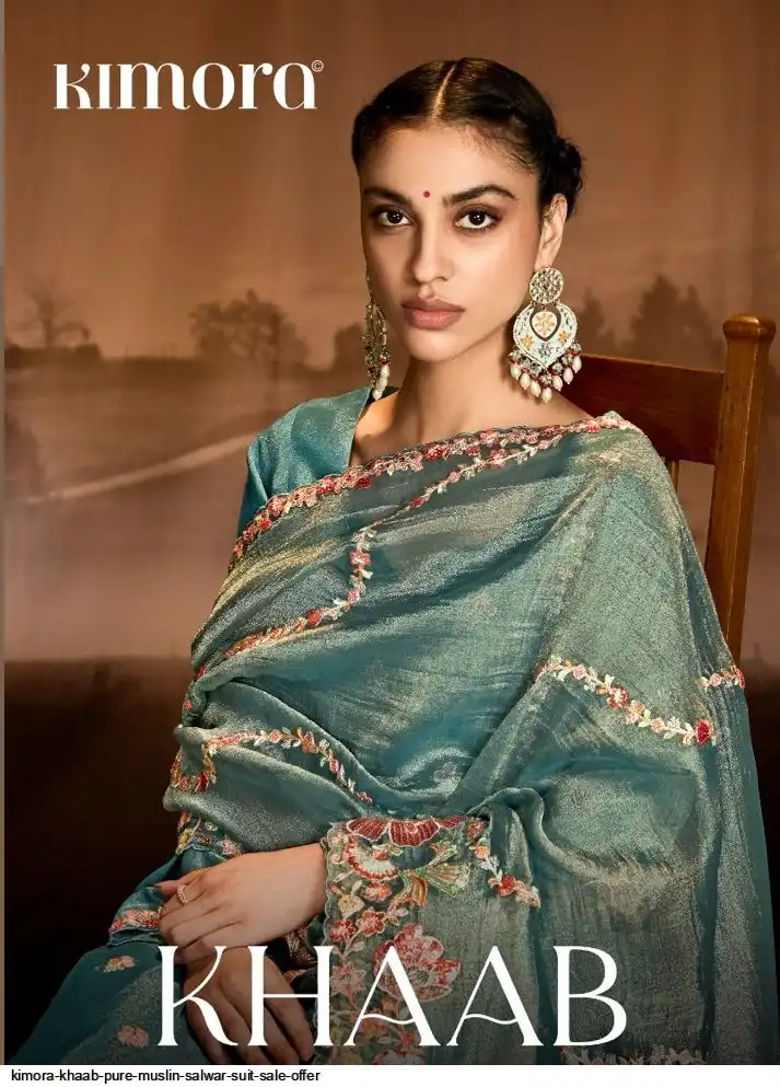 KIMORA KHAAB PURE MUSLIN SALWAR SUIT SALE OFFER