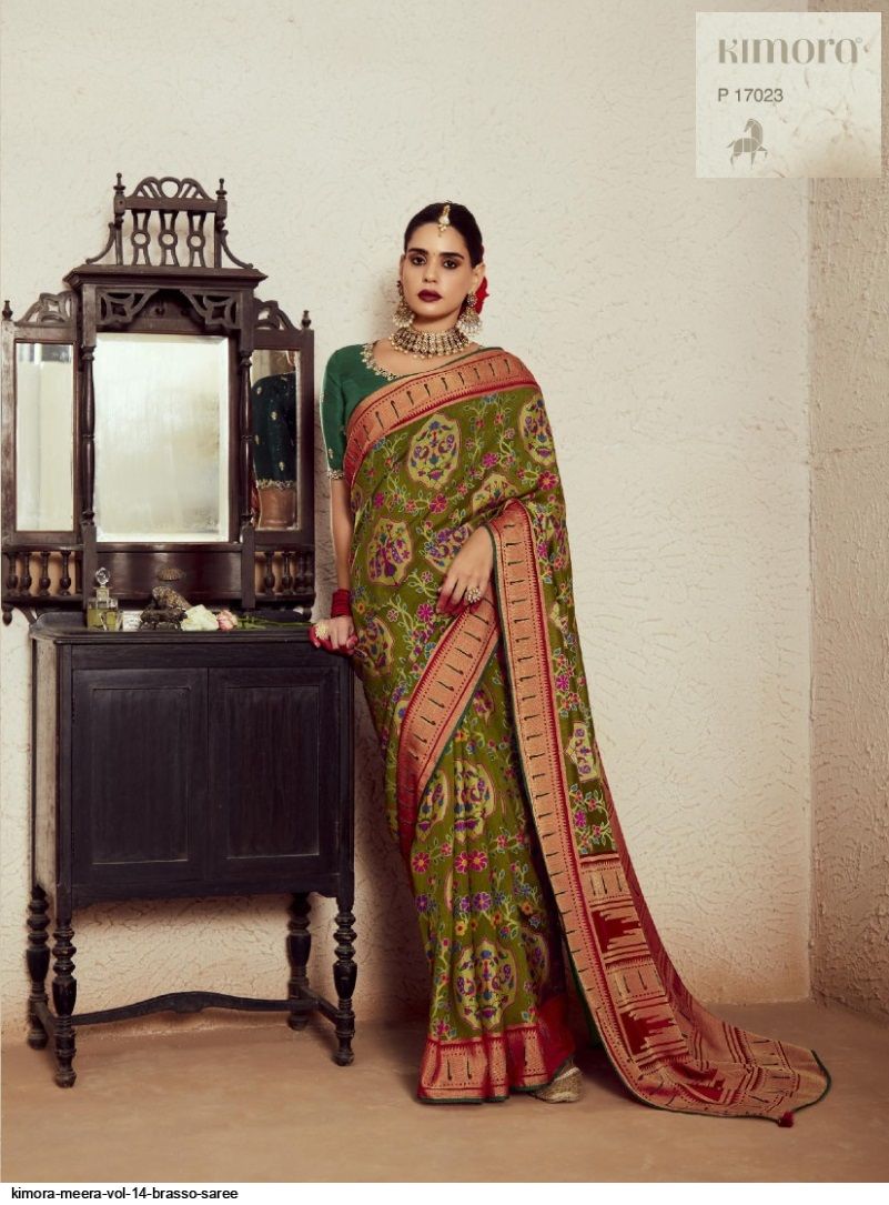 KIMORA MEERA VOL 14 BRASSO SAREE