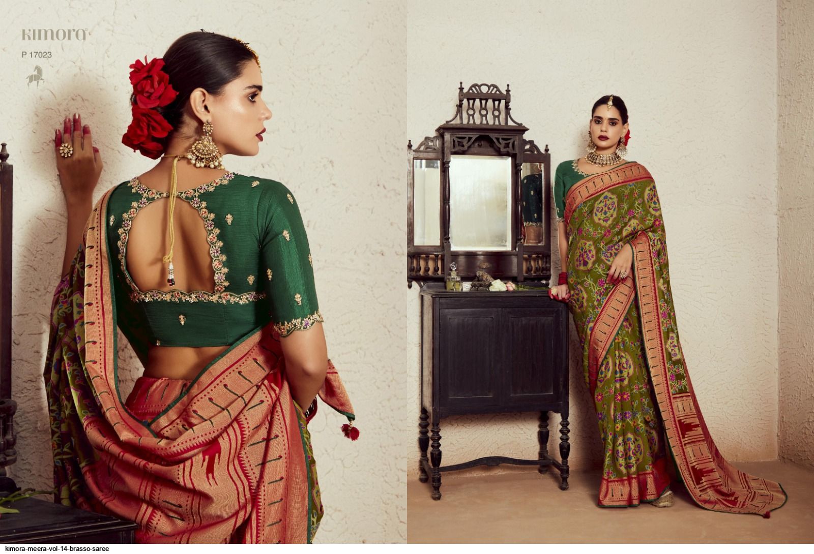 KIMORA MEERA VOL 14 BRASSO SAREE