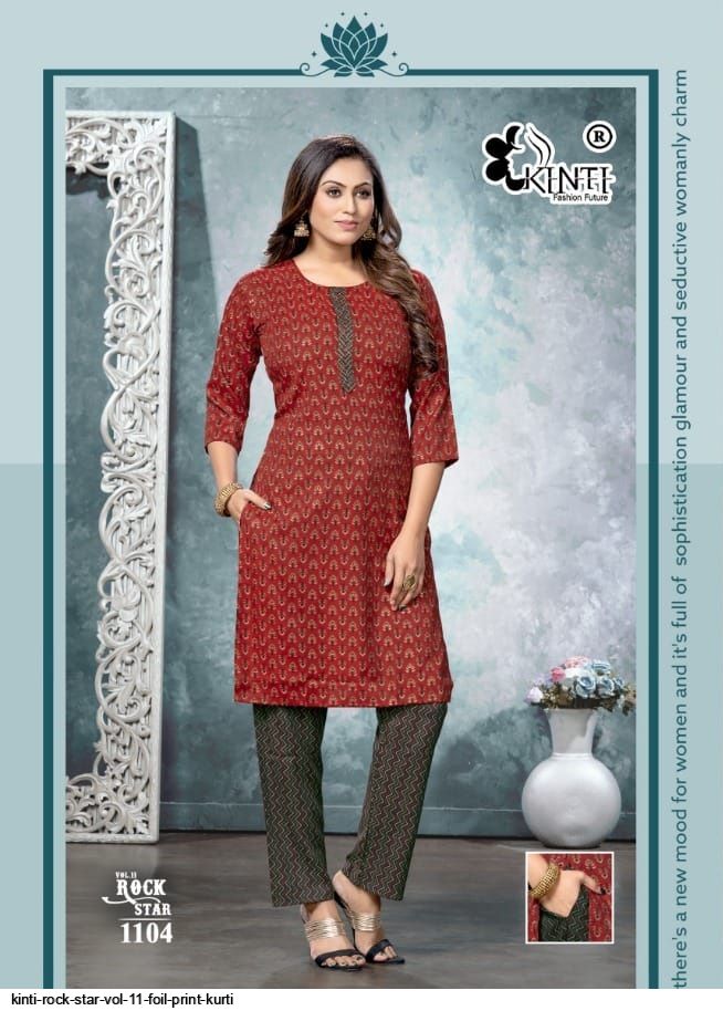 KINTi ROCK STAR vol 11 Foil Print kurti