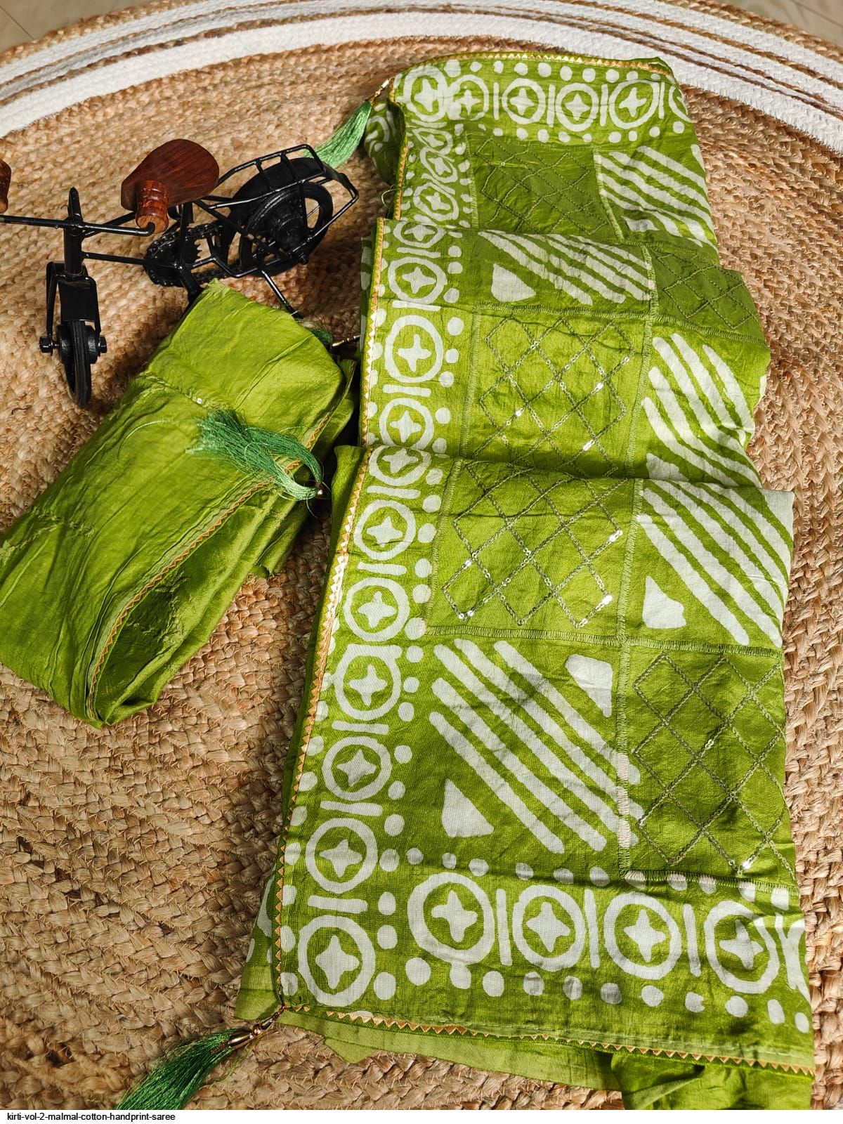 Malmal KIRTI vol 2 malmal cotton handprint saree