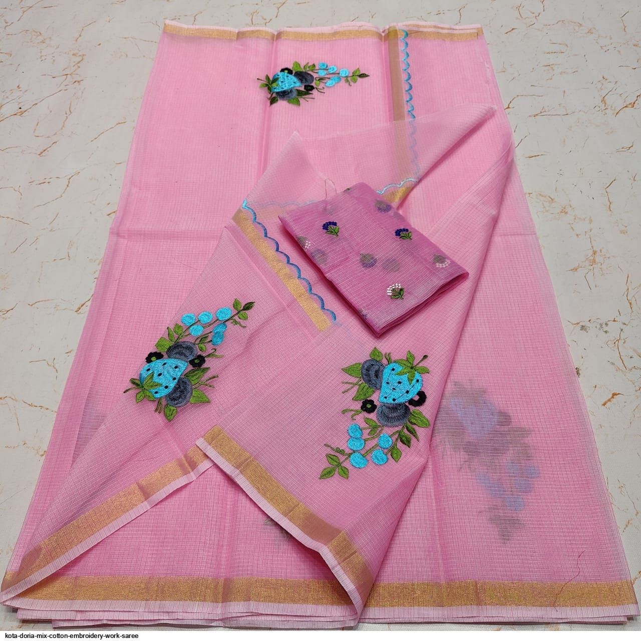 KOTA DORIA hand embroidered work SAREES