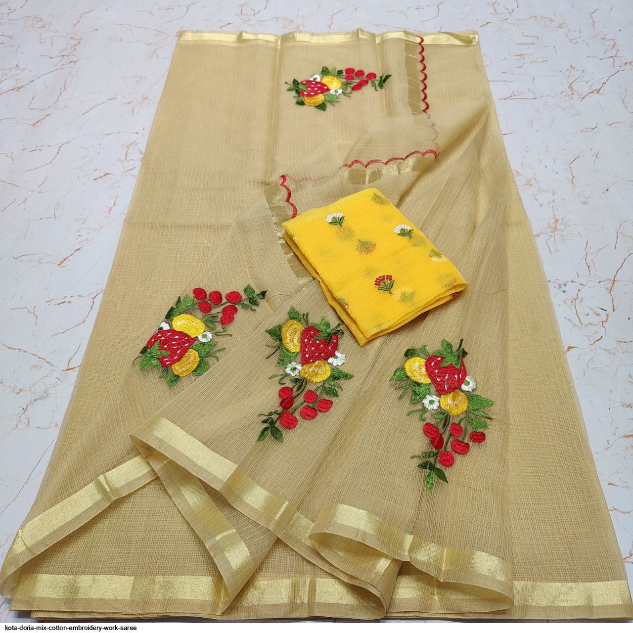 Buy Kota Doria Saree Online | Pure Cotton Sarees | GiTAGGED®